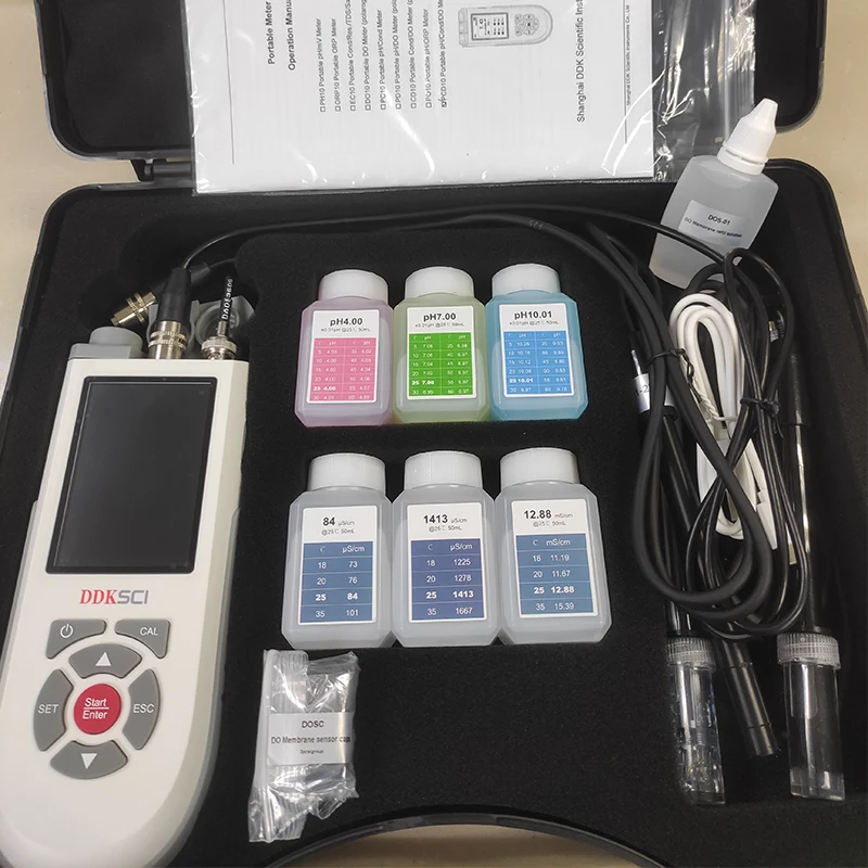 Portable pH Conductivity Dissolved Oxygen Meter